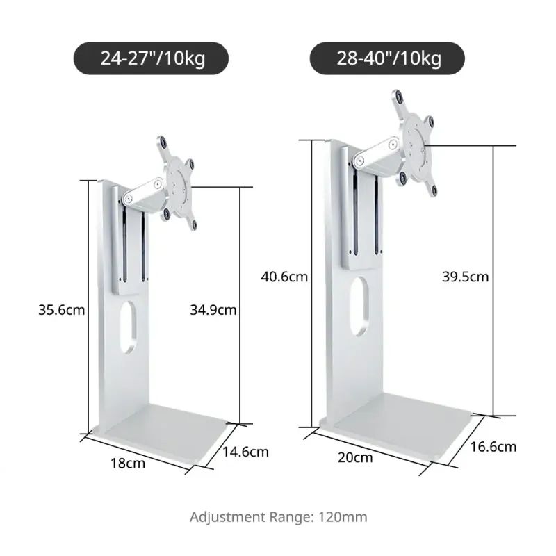 Univerzalni Kuycon VESA nosač – podesivo postolje 24"–40", VESA 100×100