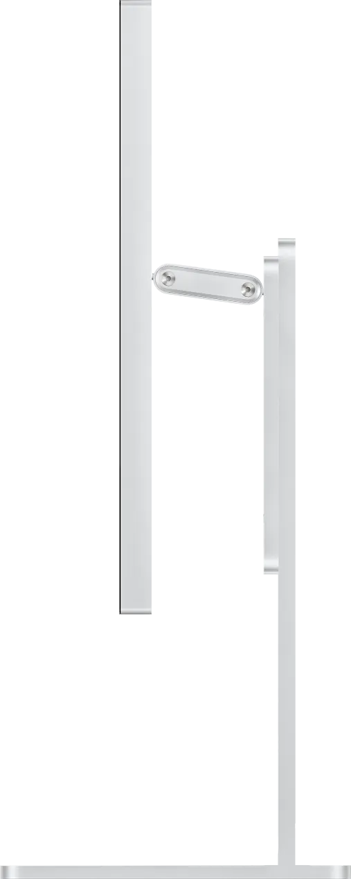 Side view of the Kuycon W34KB monitor on its stand, showing the slim enclosure